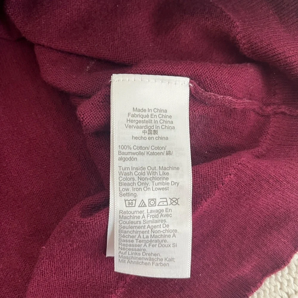 J. Crew Women's Plum Long Sleeve Sweater with Button Detail Size Small